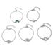 Creative New Hip-hop Style Circular Hollow Octagonal Moon Inlaid Diamond Chain Bracelet 5-piece Combination Set_ipsvogv.com