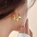European And American Niche Design Twisted Metal Irregular Earrings Cold Wind Advanced Sense Personality Trendy Ear Buckle Short Women_ipsvogv.com