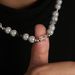 Splicing Pearl Necklace Men's Titanium Steel 2024 New Accessories Ins Trendy Hip-hop Versatile Sweater Chain Women_ipsvogv.com