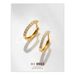 Fashion geometric copper plated real gold circle simple and exquisite ins style daily versatile female accessories_ipsvogv.com