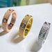 Light luxury high sense love couple rings full of three rows of diamonds_ipsvogv.com