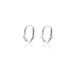 999 Pure Silver Plain Hoop Earrings Women Mobius Ring Ear Buckle Irregular Earrings_ipsvogv.com