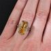 Sanjie Yellow Crystal Hollow Carved Ring Exaggerated Silver Hand Jewelry_ipsvogv.com