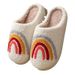 New winter smiley mushroom cotton slippers female indoor home non-slip home warm slippers_ipsvogv.com