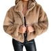Women's Clothing clothing autumn and winter rabbit fur fur zipper cardigan plush warm jacket_ipsvogv.com