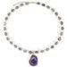 Amethyst Pendant Shell 8 Cm Cut Amethyst Natural Stone Necklace Clavicle Chain Versatile Personality Elegant Ins Style_ipsvogv.com