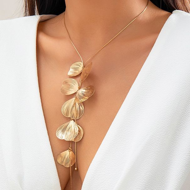 Wedding Butterfly Necklace Earrings Bridal Accessories Banquet Jewelry Set_ipsvogv.com