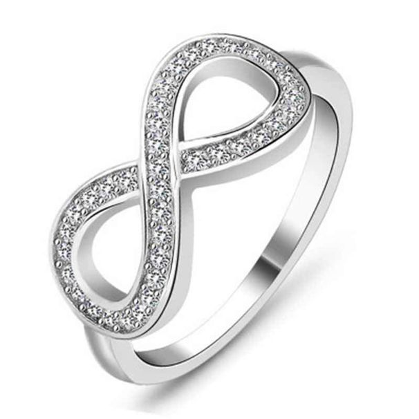 Simple And Infinite Ornaments An 8-line Ring, Exaggerated Personalized Diamond Set With Zircon Ring_ipsvogv.com