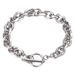 Titanium Steel Cuban Chain Bracelet For Men, Interlocking Trendy Hip-Hop Acceorie, Simple High-End Jewelry_ipsvogv.com