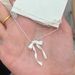Exquisite Matte Ribbon Bow Necklace For Women French High-end Fashion Versatile Ins Ballet Style Clavicle Chain_ipsvogv.com