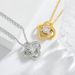 hot selling thread flower rotating earrings Korean lucky clover necklace set four leaf clover earrings_ipsvogv.com