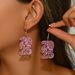 Ins niche new model, New Year's Eve 2025 digital earrin, female personality, colorful drip oil, high-end design_ipsvogv.com