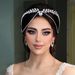 Bridal Headdress Handmade Elegant Bridal Headpiece With Rhinestones, Handcrafted Floral Hairband For Weddings And Special Occasions Dress Headband_ipsvogv.com