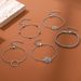 New Combination Personalized Round Lotus Hollow Adjustable 5-piece Set Bracelet_ipsvogv.com