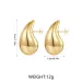 Stud Bottega Earrings Gold Hoop Women Italy Hollow Stainless Steel Hypoallergenic Plated Tear Drop Waterdrop Earring For_ipsvogv.com