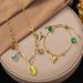 Hot Selling Round Bead Agate Geometric Element Pendant With Niche Design, Gold-plated Heart Bracelet For Women_ipsvogv.com
