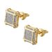 Women's Jewelry Hip Hop Earrings Square Double Layer Full Zirconium Earrings Personalized Trendy Design Earrings For Men And Women Couples_ipsvogv.com