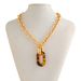 Fashion Geometric Leopard Print OT Buckle Accessories, Sweet And Cool Personalized Metal Chain Accessories Set_ipsvogv.com