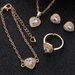 Women's Jewelry Set Five Piece Jewelry Set With Zircon Drop Earrings Necklace Ring And Bracelet Jewelry Dating Gift_ipsvogv.com