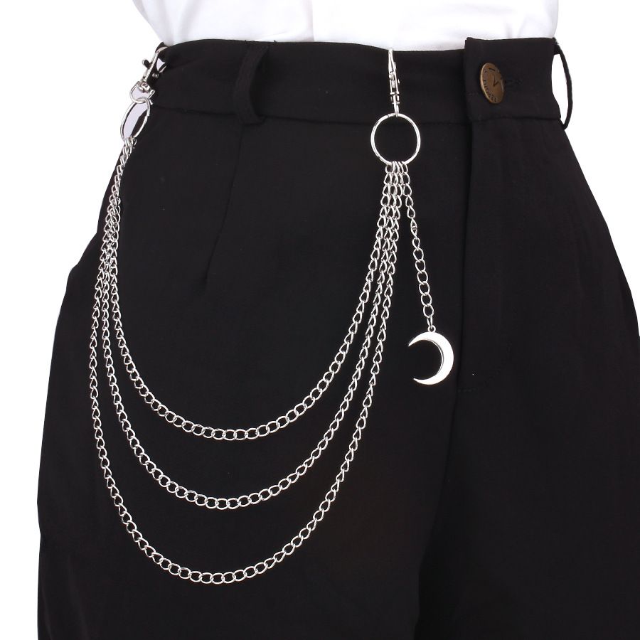 Waist Jewelry, Personalized And Minimalist Hip-hop Moon Pendant, Street Photo, Multi-layer Pants Chain_ipsvogv.com