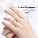 Mosang Stone Diamond Ring, 1 Carat Pure Silver Single Row Wedding Proposal Gift Ring for Girlfriend_ipsvogv.com