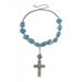 Retro ethnic vacation irregular turquoise metal cross necklace female personality chain necklace_ipsvogv.com