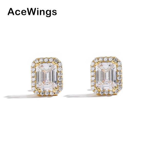 Women's Jewelry Hip Hop Rectangular Earrings Copper Material Full Of Zirconium Personality Earrings Ins Hot Rap Accessories New Earrings_ipsvogv.com