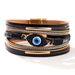 Men And Women's Jewelry Bohemian Style Bracelet Devil's Eye Diamond Leather Bracelet Eye Rhinestone Leather Bracelet_ipsvogv.com