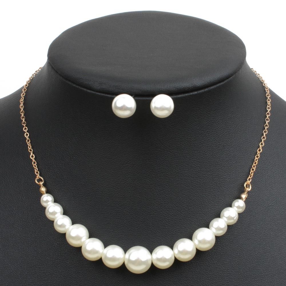 Cross Border Simple Pearl Women's Short Clavicle Chain European And American Fashion Simple Atmospheric Pearl Necklace_ipsvogv.com