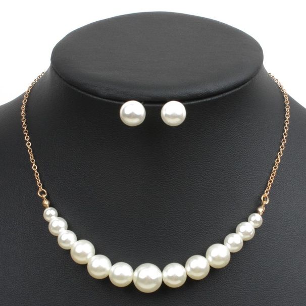 Cross Border Simple Pearl Women's Short Clavicle Chain European And American Fashion Simple Atmospheric Pearl Necklace_ipsvogv.com
