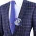 Men's Jewelry Crystal Rudder Small Tie Pin Buckle Tie Tack With Chains Gold Tie Clip_ipsvogv.com
