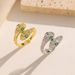 Micro Inlaid Zircon Double Headed For Women, Light Luxury, High-end, Snake Shaped Personalized Index Finger Ring, Niche_ipsvogv.com