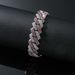 Hip hop style men and women Cuban chain bracelet Bracelet full double row diamond trendy accessory_ipsvogv.com