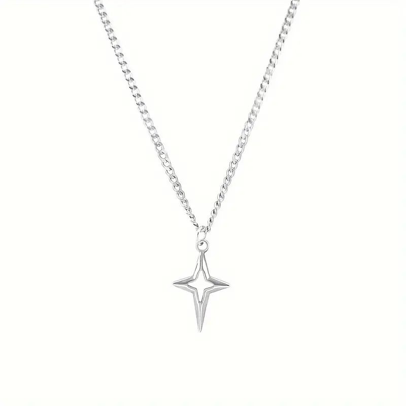 Cross Necklace, Hip-hop Minimalist Punk Personality, Male Couple Pendant, Female Accessory, Star Versatile, Cool Style_ipsvogv.com