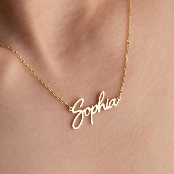 Titanium Steel English Letter Necklace Birthday Name Clavicle Chain Ladies Pendant_ipsvogv.com