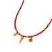 Bohemian Red Stone Beaded Necklace - Gold Plated Clavicle Chain Jewelry For Women & Girls_ipsvogv.com