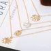 New Natural Irregular Pearl Oval Sun Disk Pendant With Multi Layered Necklace In Bohemian Style_ipsvogv.com