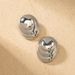 Metal Style INS Geometric Oval Spiral S Silver Needle Gold Button Design Sense Earrings_ipsvogv.com