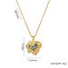 Zircon Pendant Necklace For Women's Instagram Style Abalone Shell Heart Shaped Crowd Design Collar Chain_ipsvogv.com