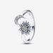 2024 New Women's Sparkling Sun And Crescent Open Shape Ring_ipsvogv.com