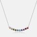 Smiling love color zirconium necklace female S925 silver inlaid rainbow zircon clavicle chain simple light luxury_ipsvogv.com