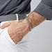 Hip Hop Men's Simple Trendy Reversible Stainless Steel Three-Section Magnetic Clasp Braided Bracelet_ipsvogv.com