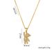 Little Necklace Women's New Violent Bear Pendant Versatile High End Titanium Steel Lock Bone Chain Accessories_ipsvogv.com