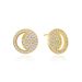 Women’s Jewelry Set Fashion Hot Selling Hip Hop Full Of Zircon Smiley Face Earrings Personality Copper Plated Real Gold Electroplated Earrings_ipsvogv.com