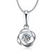 Clover With Arrows And Eight Hearts Standing Zircon Pendant Jewelry Solid Silver Korean Versatile Necklace_ipsvogv.com