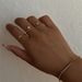 INS Plated V Simple Zircon Matching Design Ring_ipsvogv.com