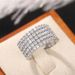 Cao Shi's New Luxury Five Rows Full Diamond Zircon Personalized Versatile Women's Ring_ipsvogv.com