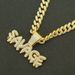 Hip Hop Personalized Men's Fashion Accessories Full Diamond Spliced Letter Pendant Cuban Necklace Sweater Chain_ipsvogv.com