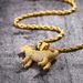 Men's Jewelry Hip Hop Personality Trendy Pendant Micro Inlaid Zircon Solid Double Sided Goat Necklace Jewelry_ipsvogv.com