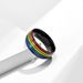 Rainbow element titanium steel ring niche personalized stainless steel hand jewelry_ipsvogv.com